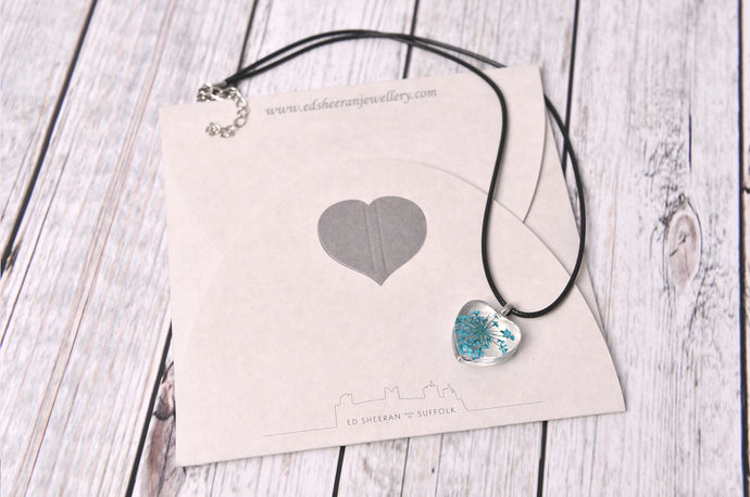 Flower Heart Charm Necklace - Created by Imogen Sheeran